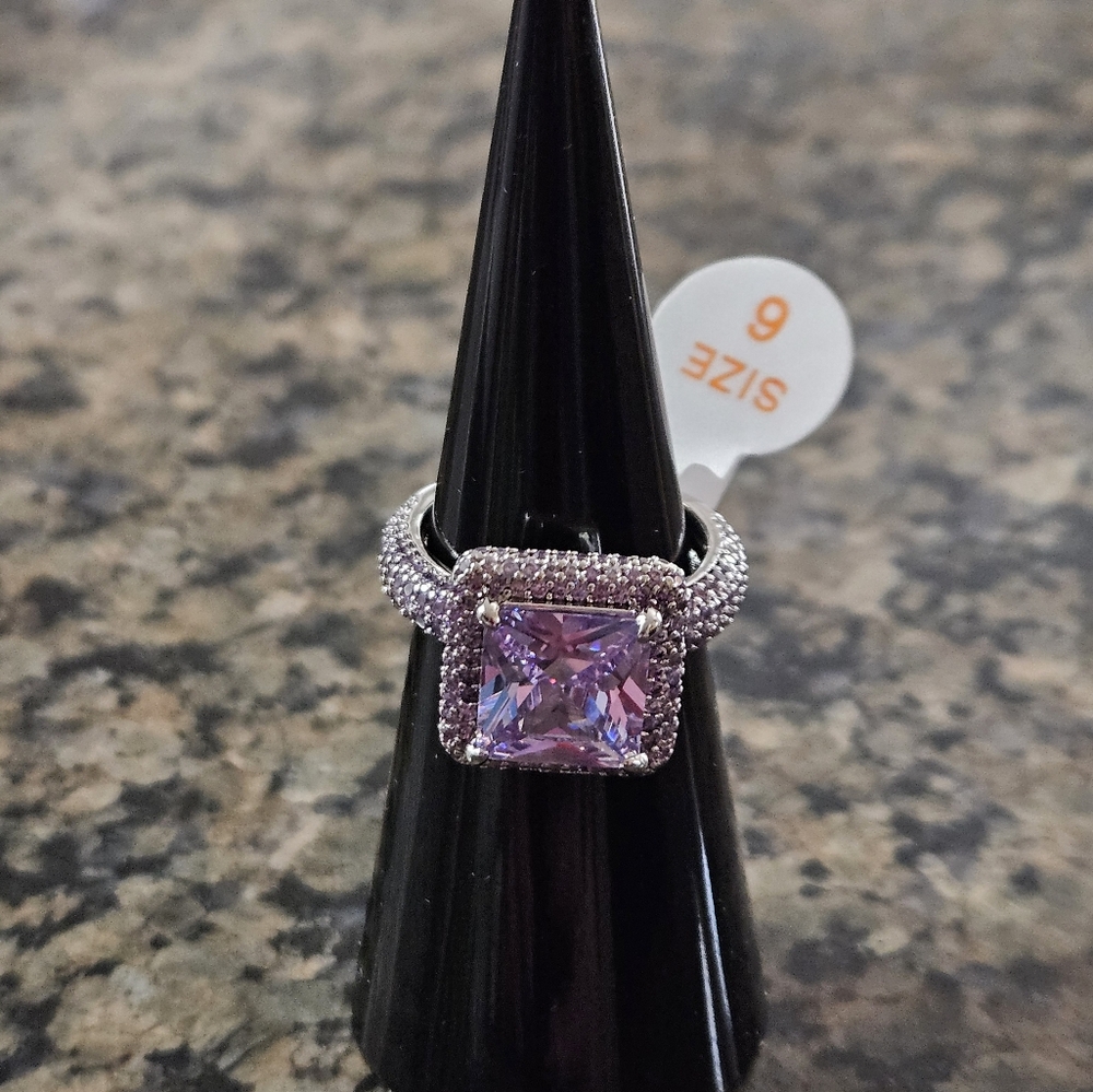 Bomb Party RG58569 "Magically Perfect" Lavender Topaz Cubic Zirconia Sz 6